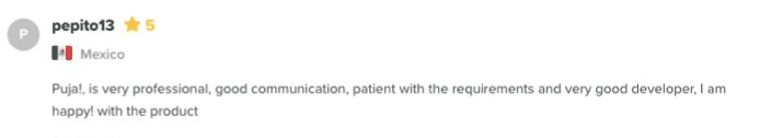 pepito13 client testimonial