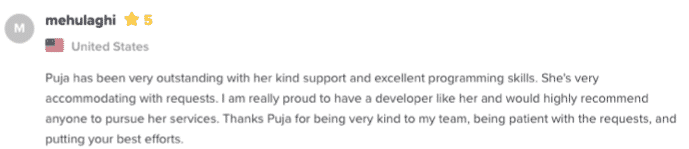 meluagai client testimonial
